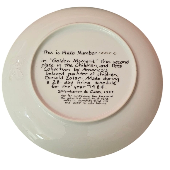 Donald Zolan Children & Pets Collection Plates by Pemberton & Oakes '84-'86 - Picture 9 of 11